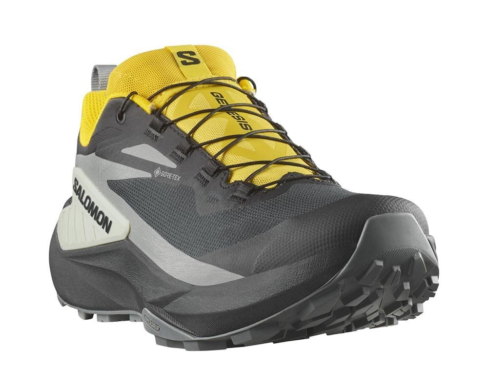 Кроссовки для бега мужские Salomon Genesis Gore-Tex Черно-Желтые