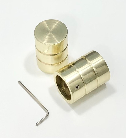 Наконечники "Цилиндр-II Ост" для кованых карнизов d25 мм, цвет латунь