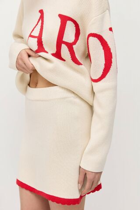 Юбка мини с фигурным краем