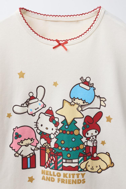 ZARA ПИЖАМА С ПРИНТОМ HELLO KITTY AND FRIENDS © SANRIO, КРАСНЫЙ