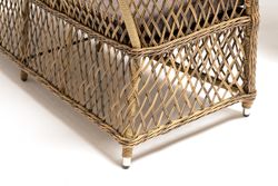 "Катания" обеденная группа плетеная на 6 персон, цвет соломенный