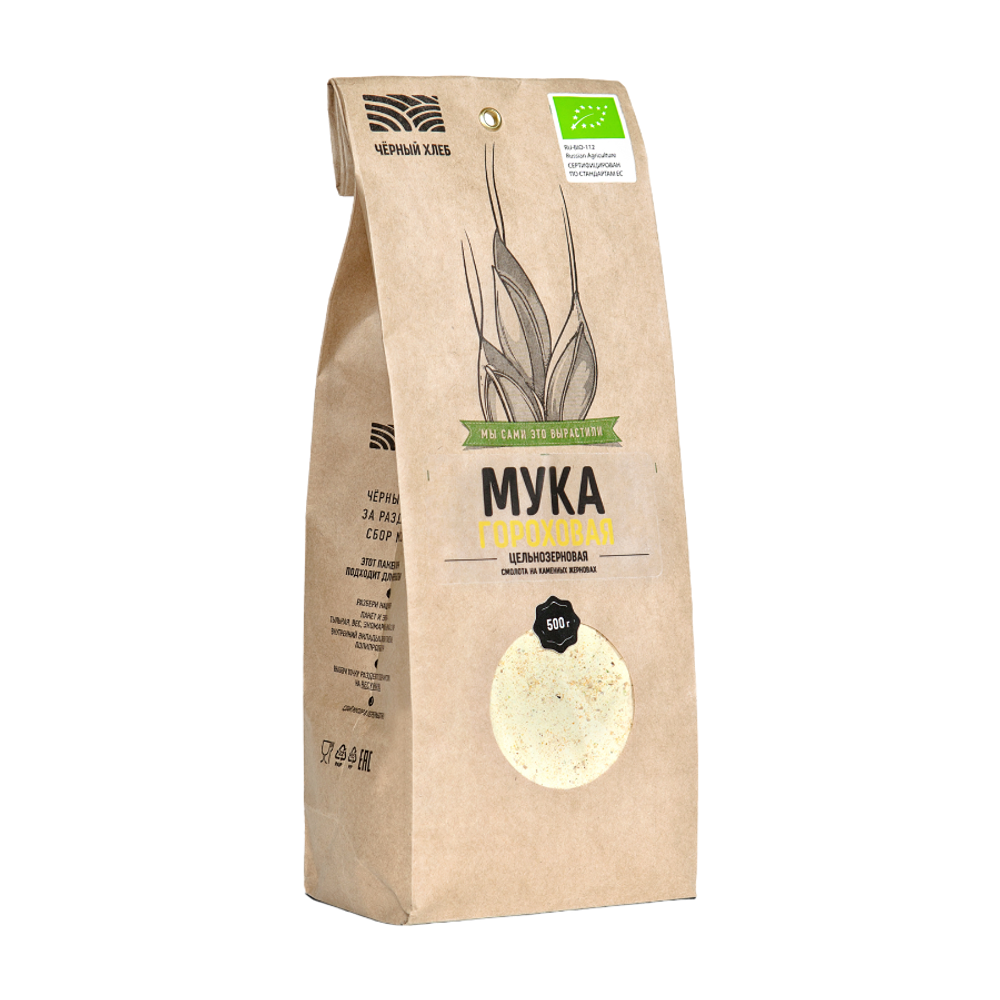 Мука гороховая цельнозерновая 500гр (ЧЕРНЫЙ ХЛЕБ)