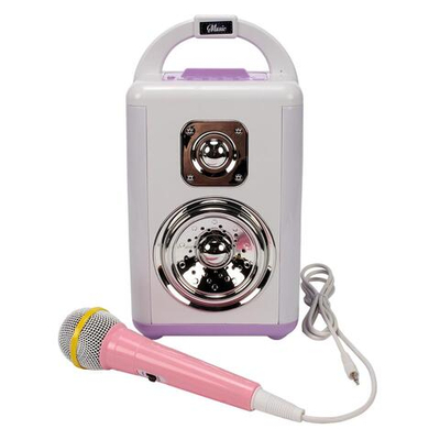 Игрушка на бат. Музыкальня колонка с микрофоном, коробка 6006