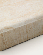 Журнальный столик Drasi из цемента с отделкой под травертин 140 x 70 см