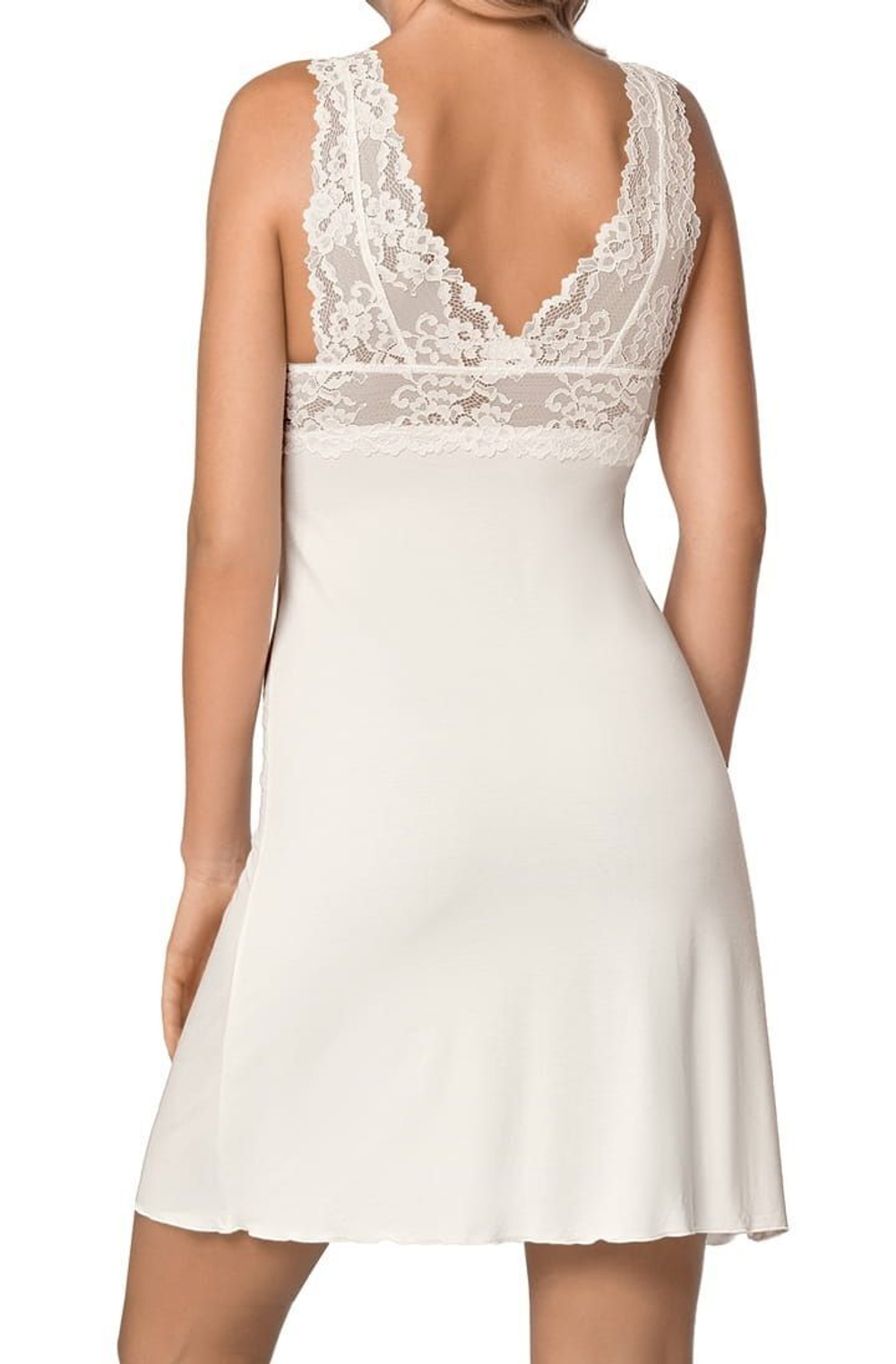 Соблазнительная сорочка Bona с кружевным лифом (Размер: 4X) (Цвет: темно-синий)