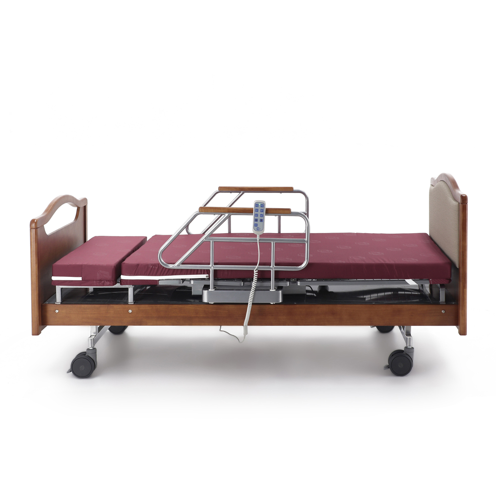 Кровать электрическая MED-MOS DB-2B с поворотным креслом в левую сторону (коричневый)