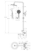 Душевая стойка BelBagno со смесителем и изливом UNIQUE-VSCM-CRM