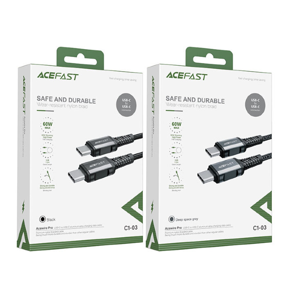 C1-03 USB-C to USB-C aluminum alloy charging data cable