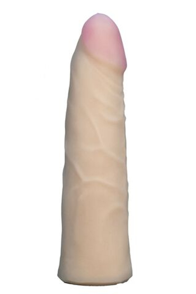 Телесная насадка Harness из неоскин - 17,5 см. (Цвет: телесный)