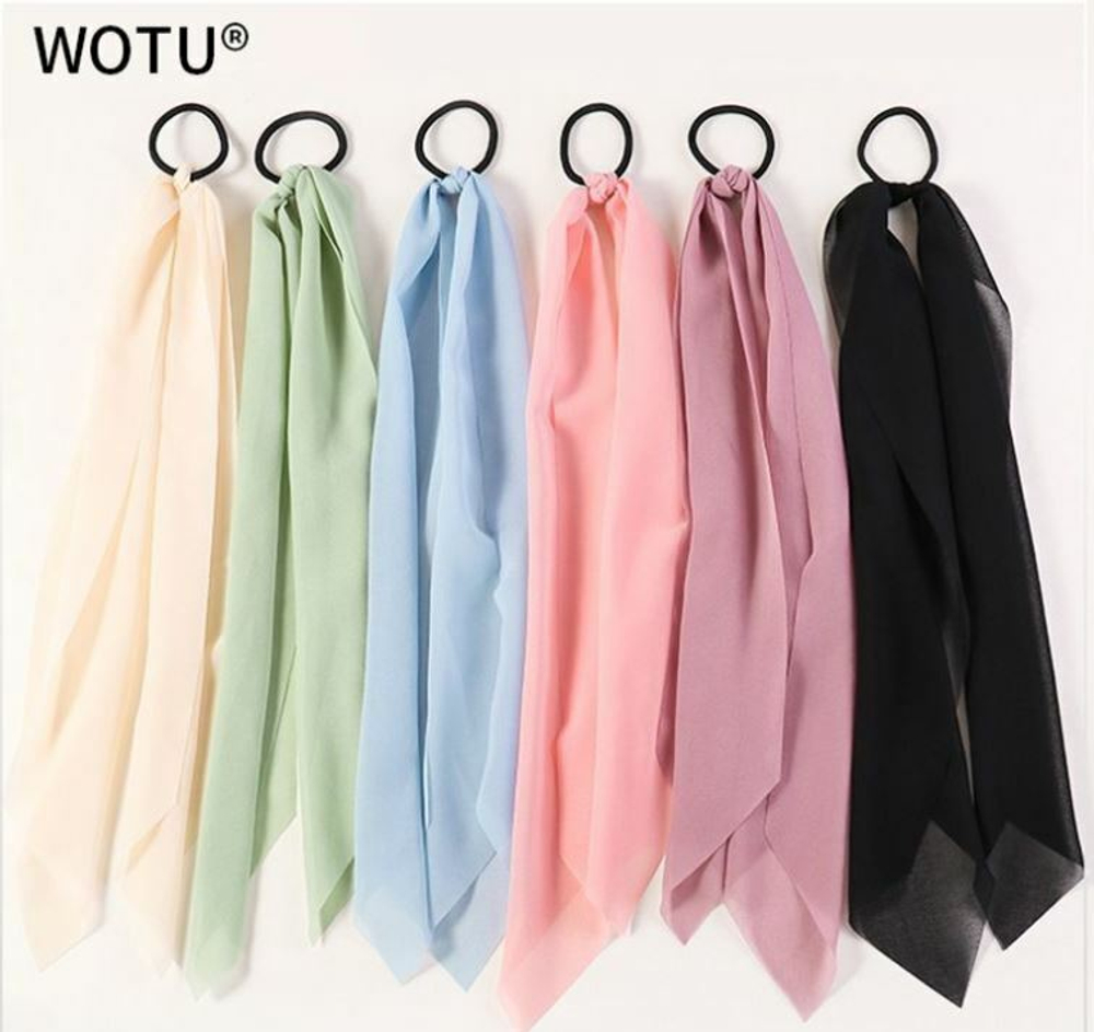 Sale 25% ! Резинка - платок-повязка для волос,цвет черный,1 шт.
