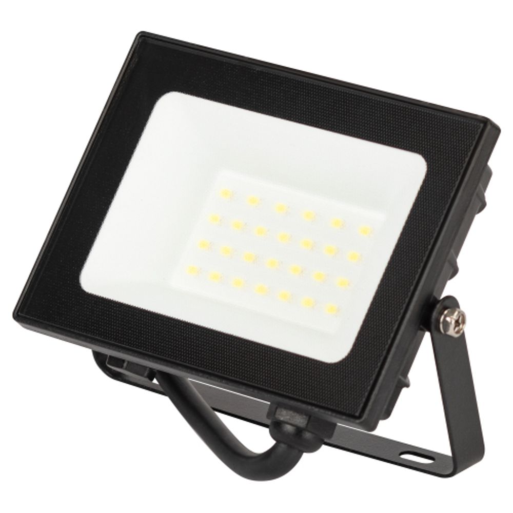 Прожектор светодиодный уличный ЭРА PRO LPR-062-0-65K-020 20Вт 2000лм 6500K КСС Д 120° 3 года IP65 черный призма | Прожекторы PRO