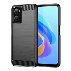 Чехол черного цвета на OPPO A36 и Realme 9i, серия Carbon (в стиле карбон) от Caseport