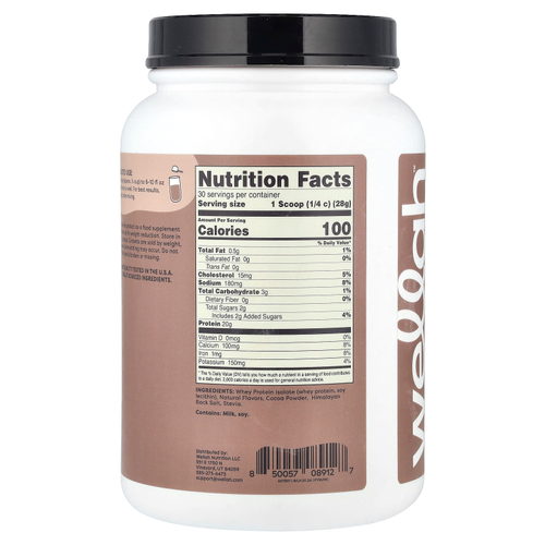 Wellah, Protein Your Whey, изолят сывороточного протеина, молочный шоколад, 852 г (1,9 фунта)