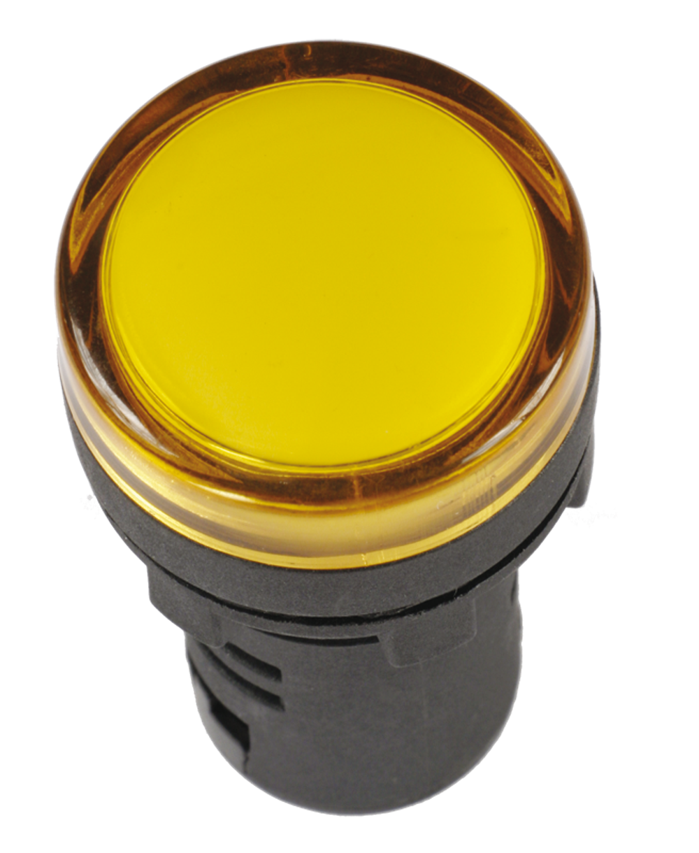 Лампа AD16DS(LED)матрица d16мм желтый 24В AC/DC IEK