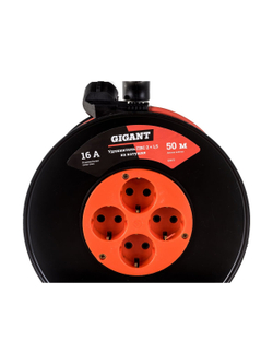 Удлинитель Gigant ПВС 2x1,5 50м на катушке 80071