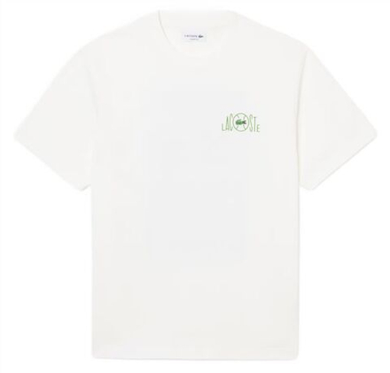 Теннисная футболка Lacoste Printed Cotton - flour