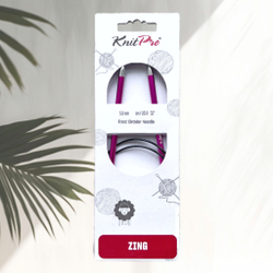 Спицы круговые Zing, 8мм/80см, KnitPro,(47136)