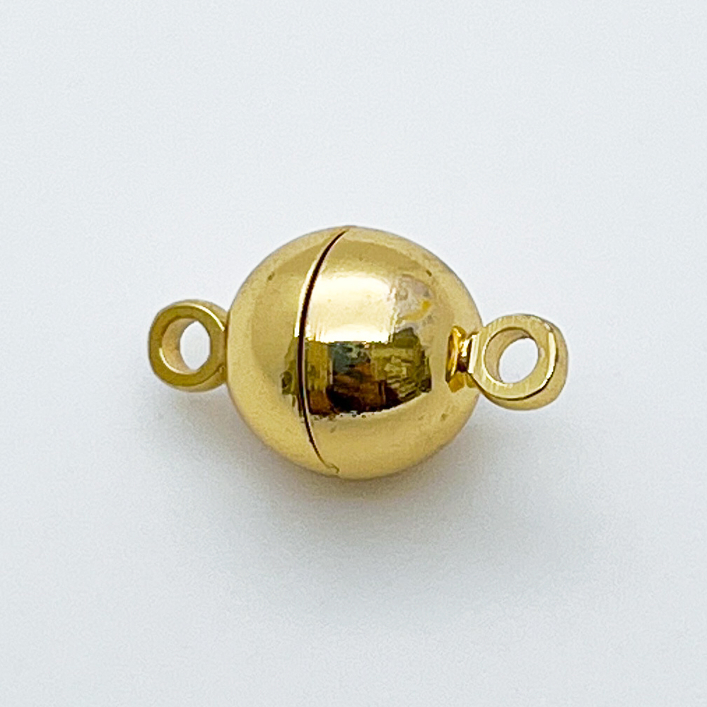 Замок магнитный, позолота, диаметр 8 мм, цена за 1 шт