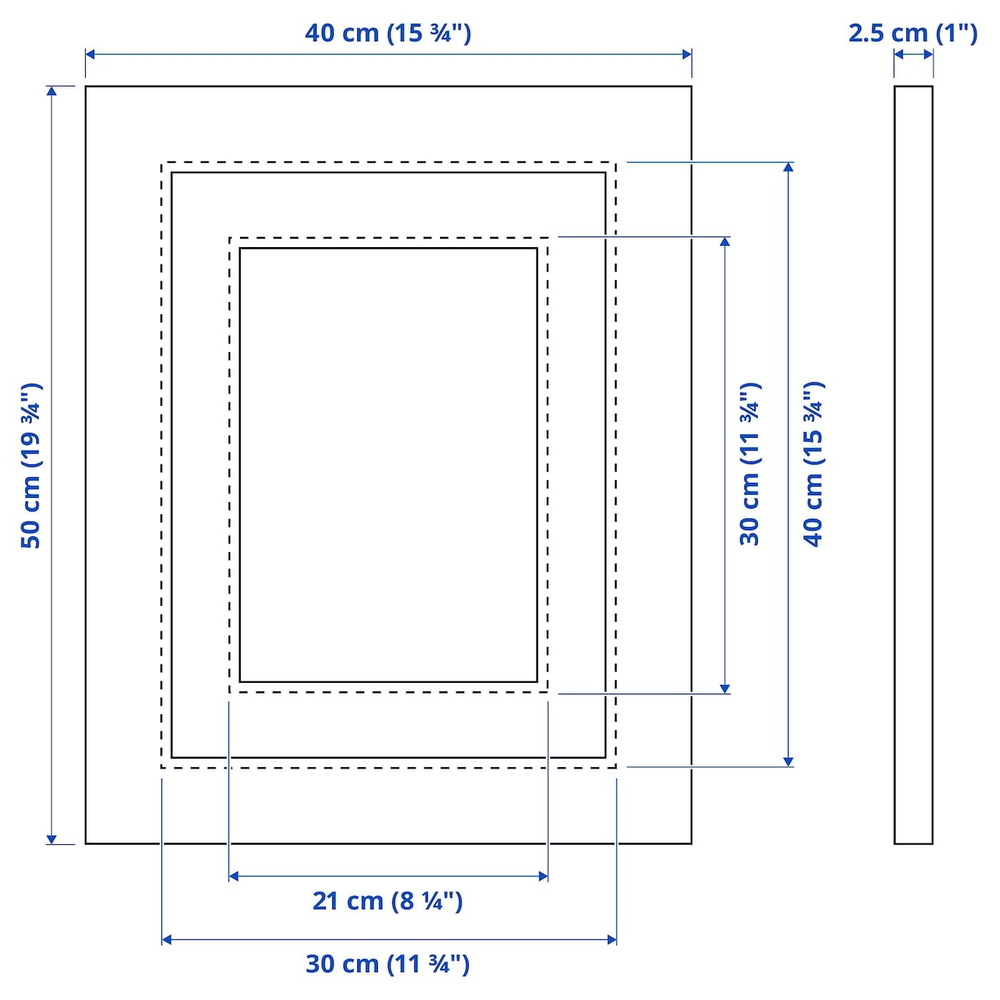 IKEA PLOMMONTRÄD  (ИКЕА ПЛОММОНТРÄД)  -  Рама, белая имитация окрашенной сосны, 30x40 см