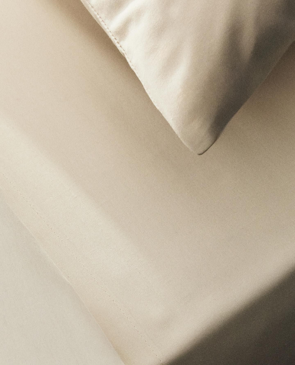 Zara Home - Простыня из ситца (200 нитей), бежевый, 290x280 см