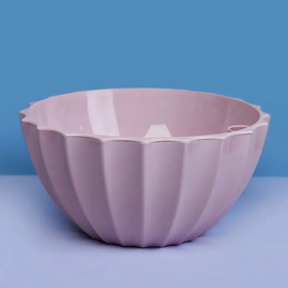 Кашпо для цветов пластиковое 3,4л d-25см «Ракушка» бисквит