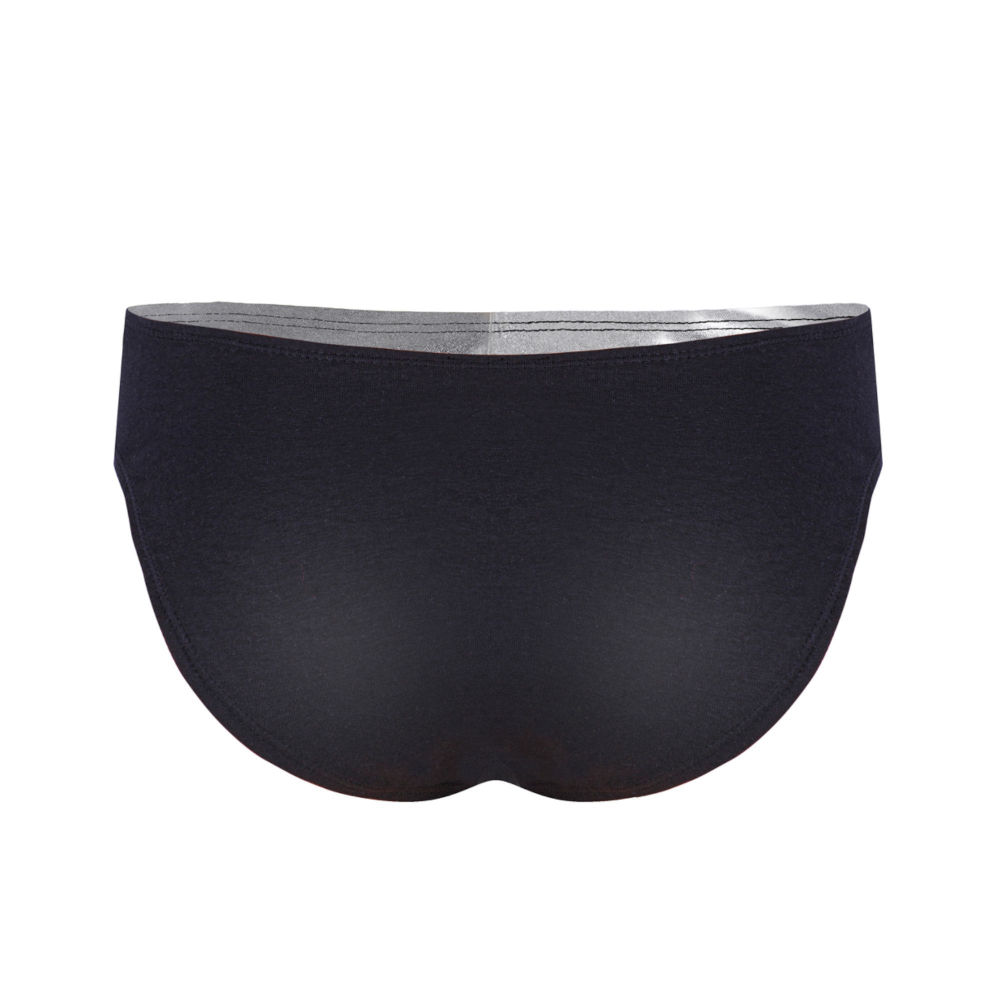 Мужские трусы-слипы с серебристой передней частью (Размер: XL) (Цвет: серебристый)