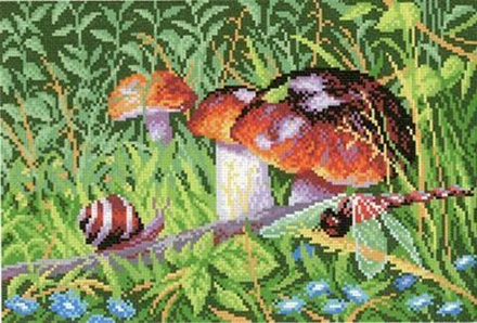 Рисунок-схема на канве для вышивания крестом "Лесная находка", 40 х 30 см / 30 х 20 см (Россия)