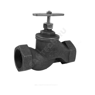 Клапан запорный чугун 15кч18п Ду 32 Ру16 Тмакс=225 оС ВР с маховиком RMCX
