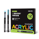 Набор акриловых маркеров Deli HM361, универсальные, 12 цветов