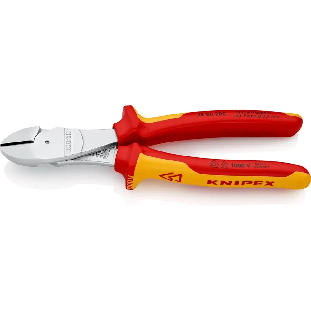 Кусачки боковые особой мощности хромированные 200 мм Knipex 74 06 200