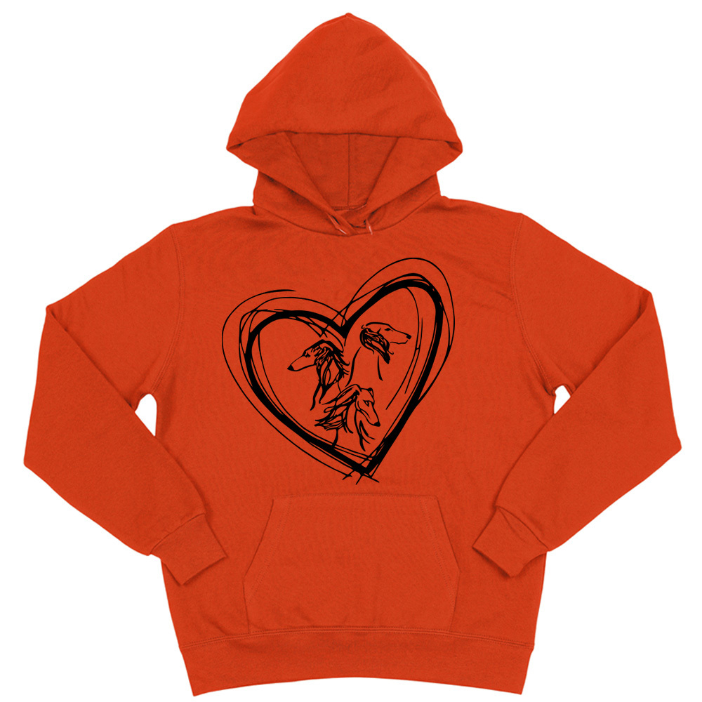 Толстовка "Силуэты в сердце"