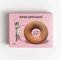 RAWTOGO Пончик Шоколадный, 65гр