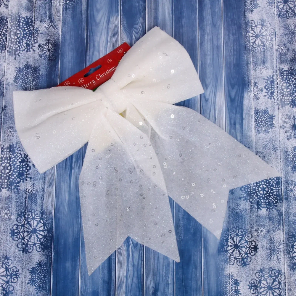 Бант на ёлку «Белоснежка» 26*28 см, Белый