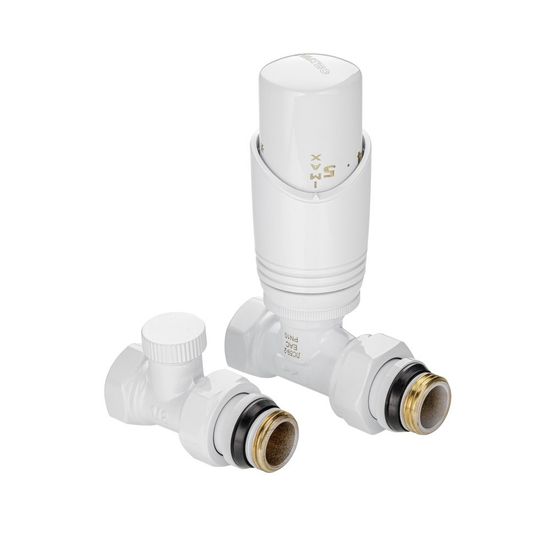 Комплект терморегулирующего оборудования Valtec 1/2" прямой (VT.046.WR.04) белый