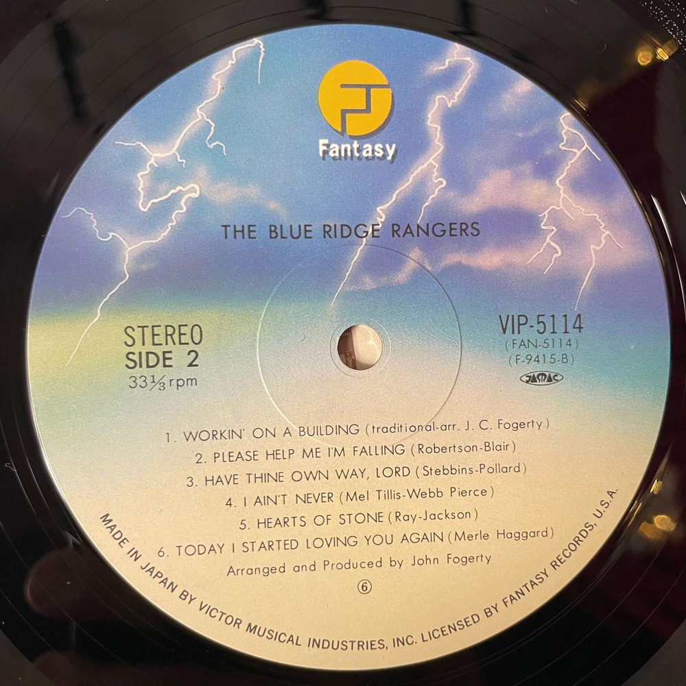 Винтажная виниловая пластинка LP John Fogerty Blue Ridge Rangers Creedence Clearwater Revival (Japan 1981) (Obi)