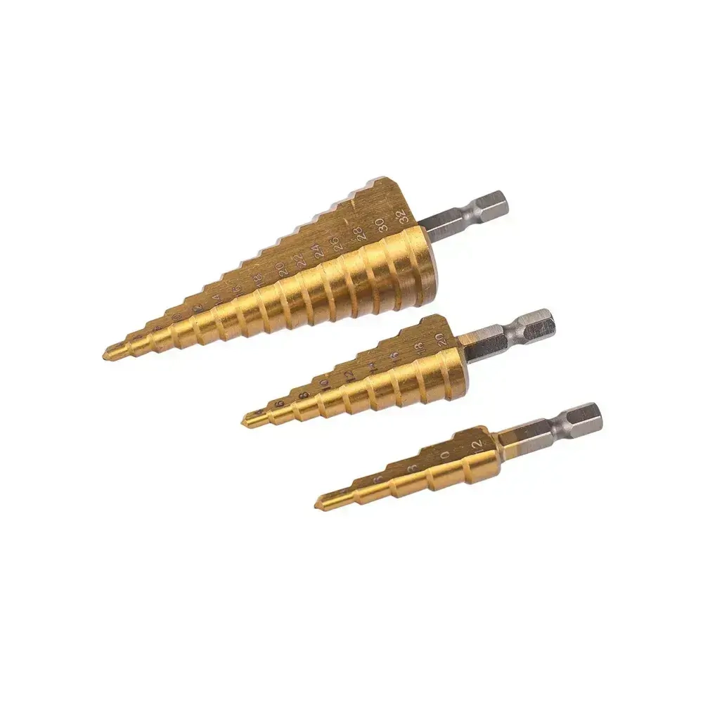 Сверло ступенчатое по металлу 3 шт 4-12 4-20 4-32 в чехле KROFT