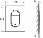 Клавиша смыва Grohe Arena Cosmopolitan S 37624SH0 Белая