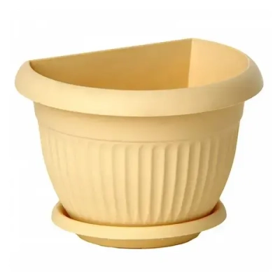 Кашпо настенное ЛИВИЯ D180мм Белая Глина 0,126,138х0,18м (комплект 28 шт)