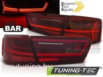 Задние фонари RED WHITE LED BAR SEQ для Audi A6 C7 sedan