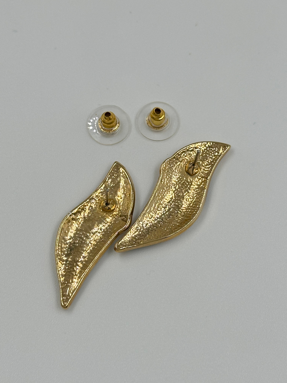 Серьги с чёрно-белой эмалью