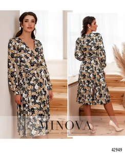 Платье 2033-1-бежевый Minova