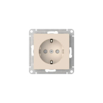 Atlas Design розетка с заземлением со шторками, 16А, механизм, быстрозажим. клем., Бежевый