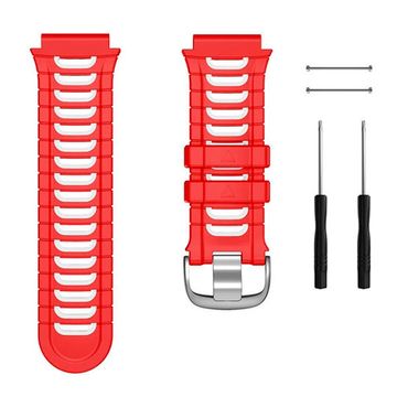 Ремешок для Garmin Forerunner 920XT силиконовый двухцветный (Красный/белый)