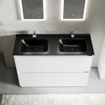 Тумба с раковиной Sancos Libra Floor 120 см LB120F-2W глянцевый белый