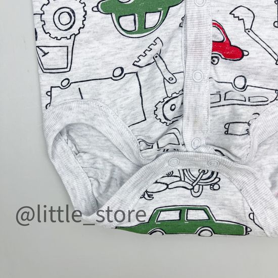 Боди хлопковое "Машинки" (короткий рукав)