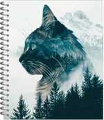 Тетрадь общая "Лесные коты" ,96 л., гребень