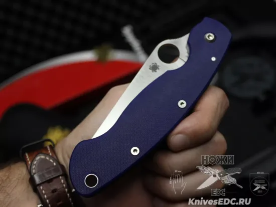 Складной нож Spyderco Military 36GPDBL c клинком из стали CPM-S110V, рукоять G10