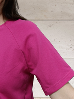 2221 Футболка женская рукав реглан кулирка малиновый (54)