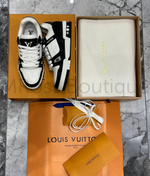 Черно-белые кроссовки LV Trainer унисекс премиум класса