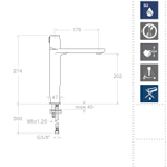 Смеситель для раковины чаши TZAR 341001